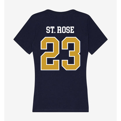 Notre Dame - NCAA Women's Basketball : Madison St. Rose - Women's V-Neck T-Shirt-1