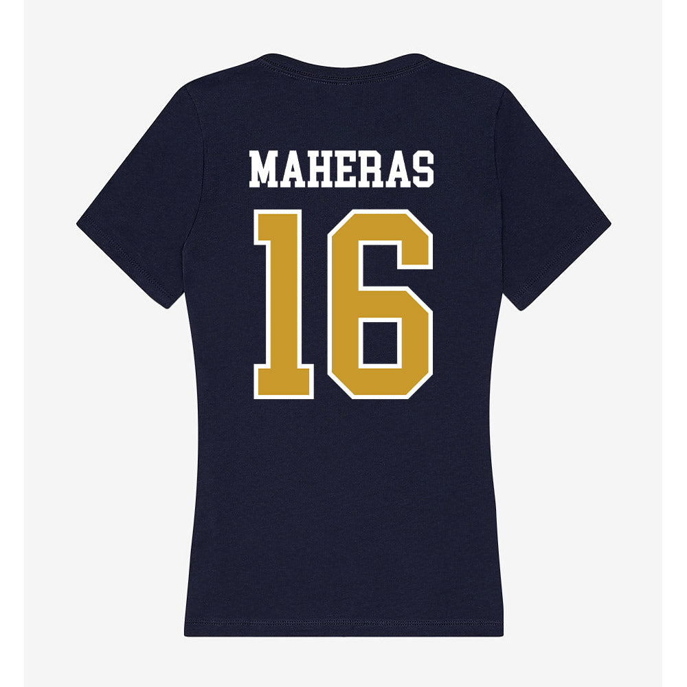 Notre Dame - NCAA Men's Lacrosse : Will Maheras - Women's V-Neck T-Shirt-1