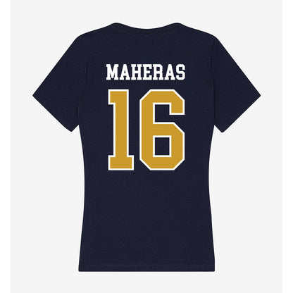 Notre Dame - NCAA Men's Lacrosse : Will Maheras - Women's V-Neck T-Shirt-1