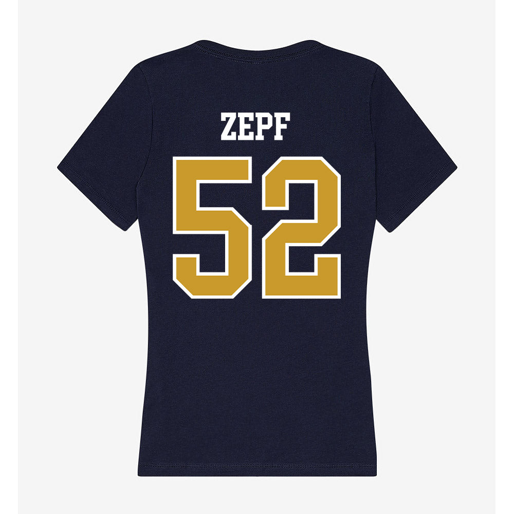 Notre Dame - NCAA Men's Lacrosse : Alex Zepf - Women's V-Neck T-Shirt-1