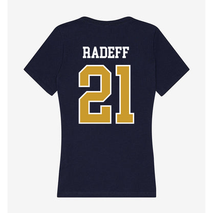 Notre Dame - NCAA Women's Volleyball : Mia Radeff - Women's V-Neck T-Shirt-1