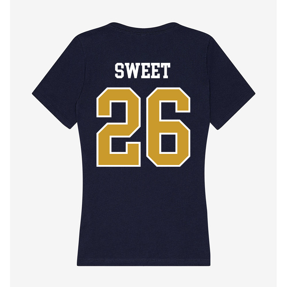 Notre Dame - NCAA Softball : Tenley Sweet - Women's V-Neck T-Shirt-1