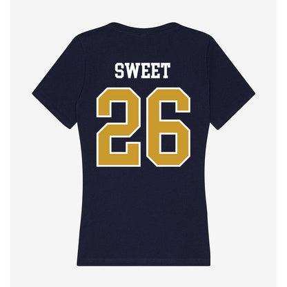 Notre Dame - NCAA Softball : Tenley Sweet - Women's V-Neck T-Shirt-1