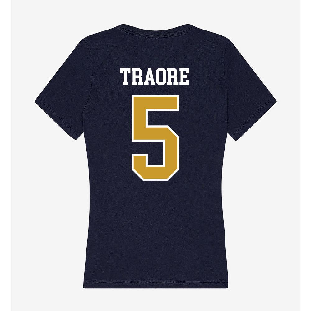 Notre Dame - NCAA Football : Boubacar Traore - Women's V-Neck T-Shirt-1