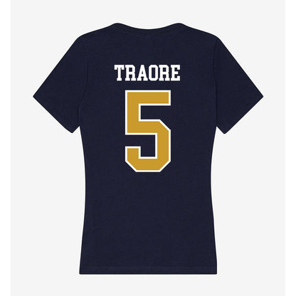 Notre Dame - NCAA Football : Boubacar Traore - Women's V-Neck T-Shirt-1