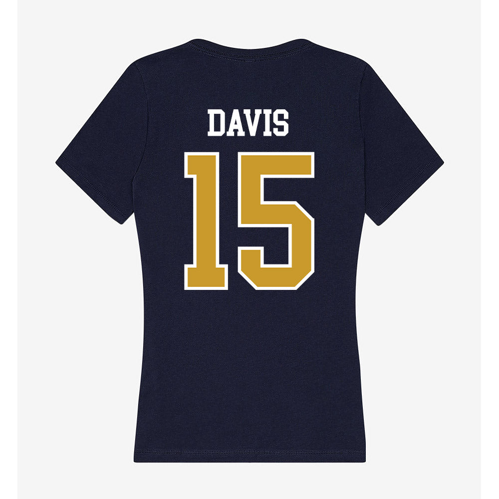 Notre Dame - NCAA Men's Lacrosse : Anderson Davis - Women's V-Neck T-Shirt-1