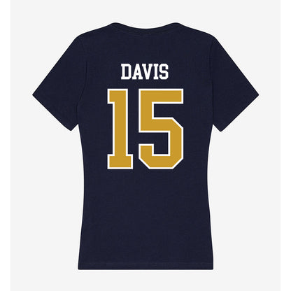 Notre Dame - NCAA Men's Lacrosse : Anderson Davis - Women's V-Neck T-Shirt-1