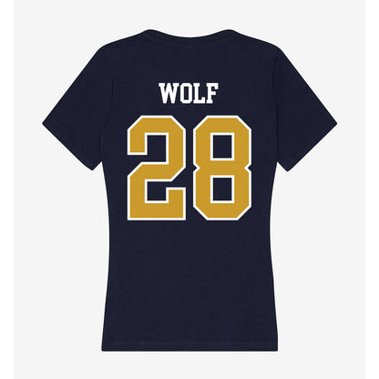 Notre Dame - NCAA Baseball : Rhys Wolf - Women's V-Neck T-Shirt-1