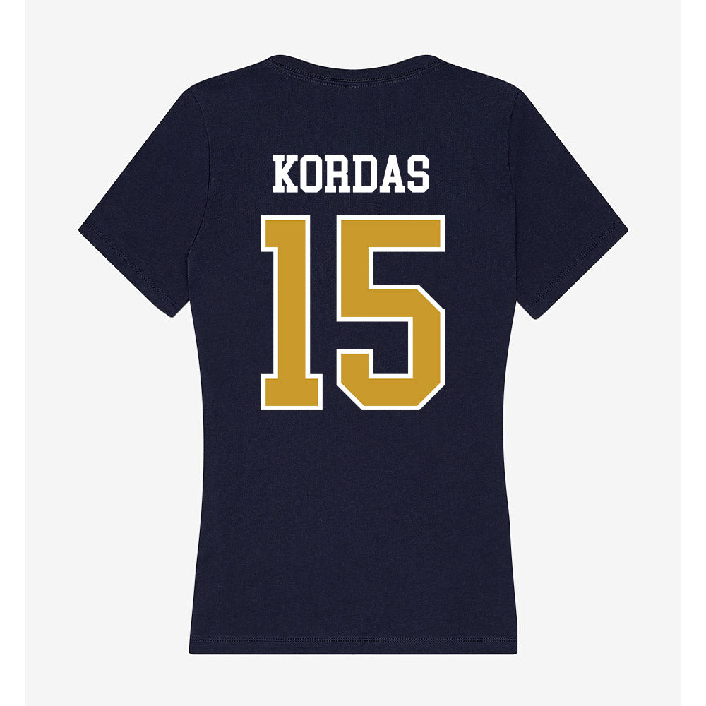 Notre Dame - NCAA Women's Volleyball : Mae Kordas - Women's V-Neck T-Shirt-1