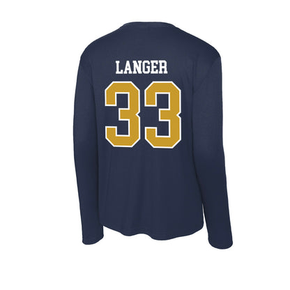 Notre Dame - NCAA Women's Volleyball : Grace Langer - Activewear Long Sleeve T-Shirt-1
