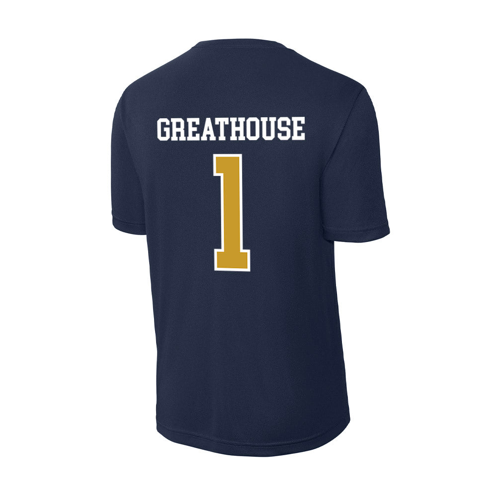 Notre Dame - NCAA Football : Jaden Greathouse - Activewear T-Shirt-1