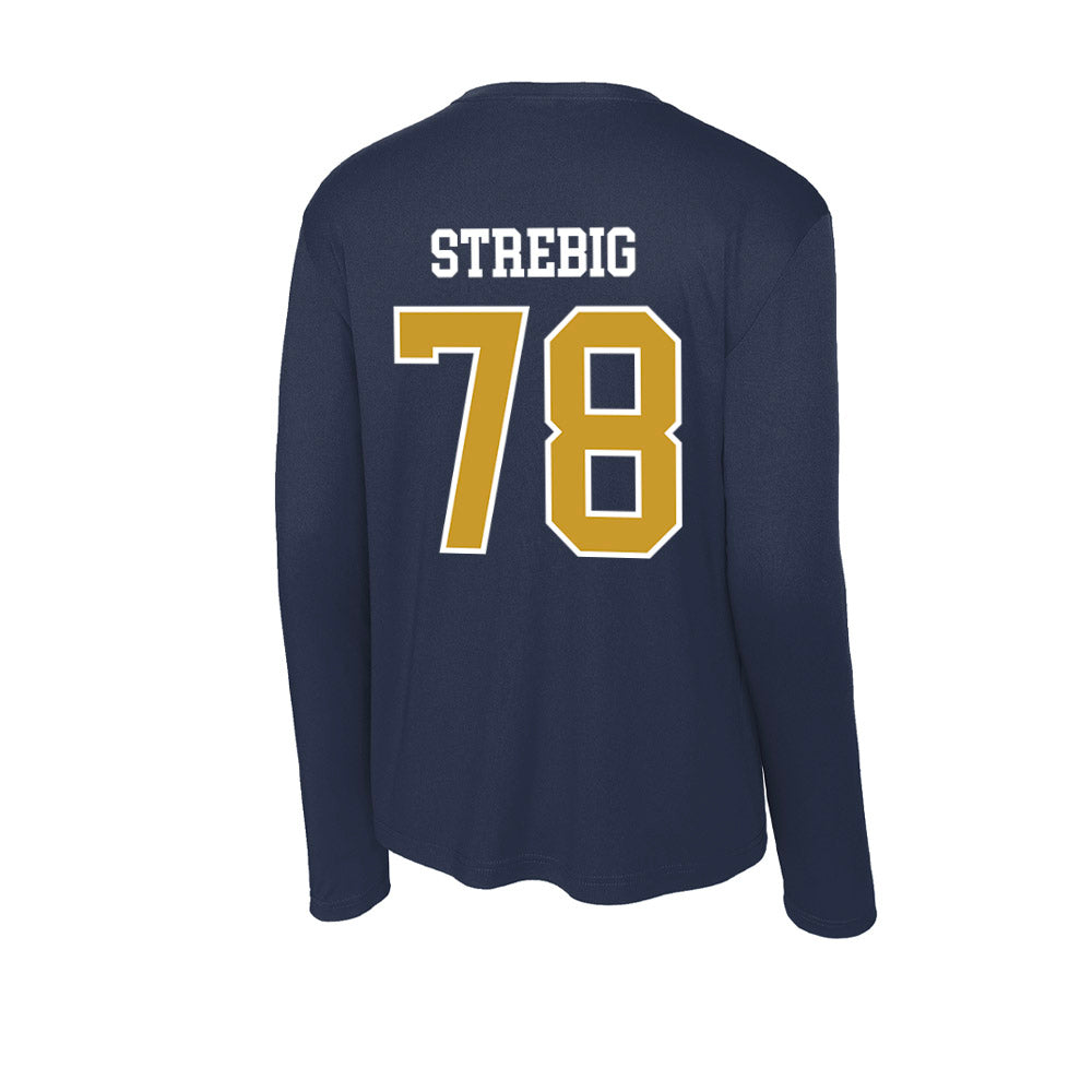 Notre Dame - NCAA Football : Owen Strebig - Activewear Long Sleeve T-Shirt-1