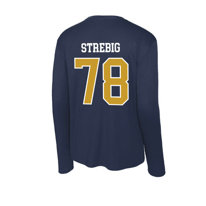 Notre Dame - NCAA Football : Owen Strebig - Activewear Long Sleeve T-Shirt-1