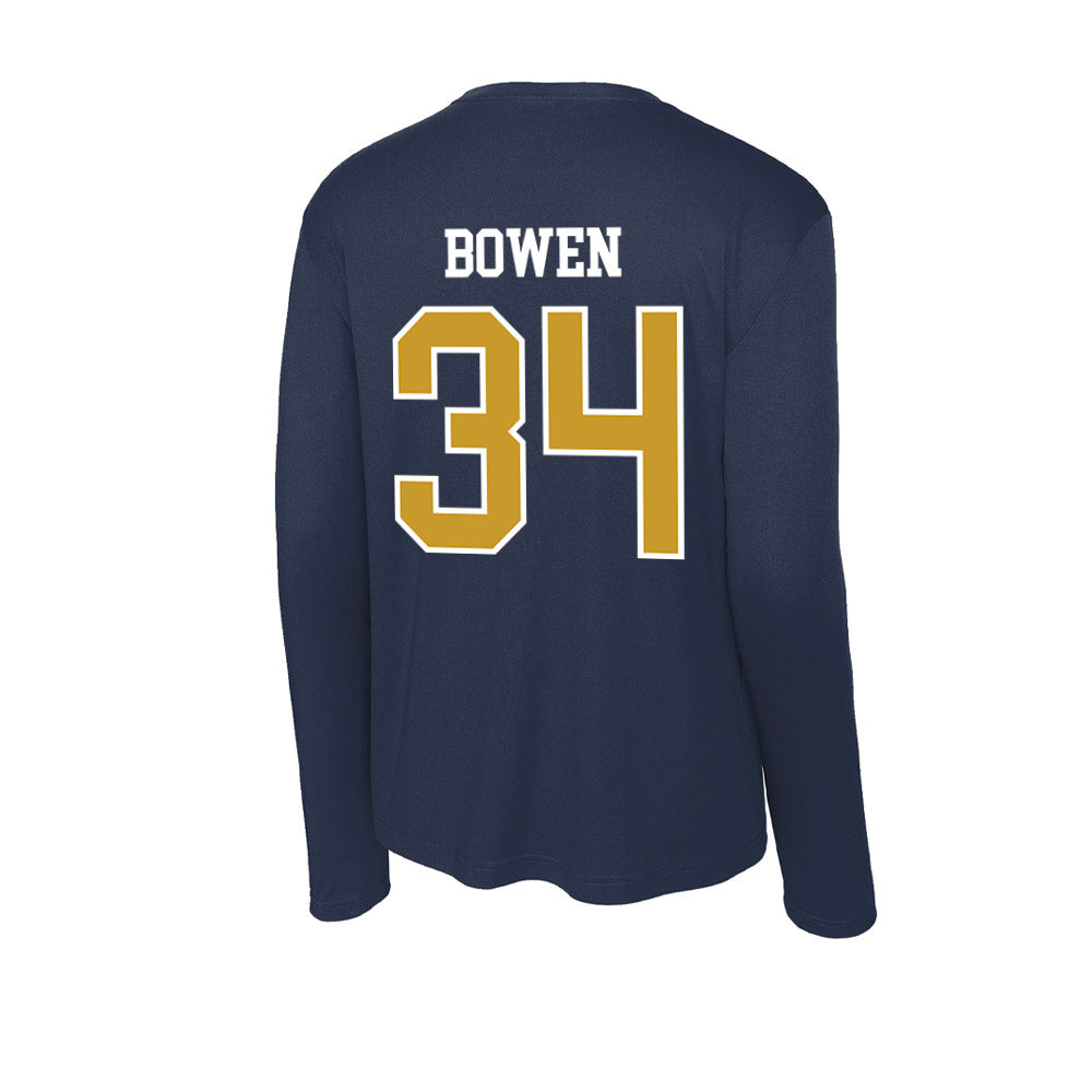 Notre Dame - NCAA Football : Drayk Bowen - Activewear Long Sleeve T-Shirt-1