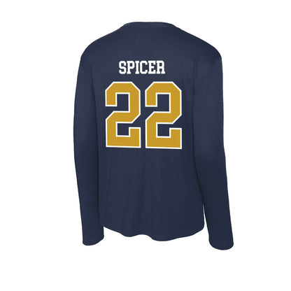 Notre Dame - NCAA Men's Soccer : Nolan Spicer - Activewear Long Sleeve T-Shirt-1