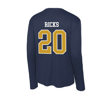 Notre Dame - NCAA Baseball : Caleb Ricks - Activewear Long Sleeve T-Shirt-1