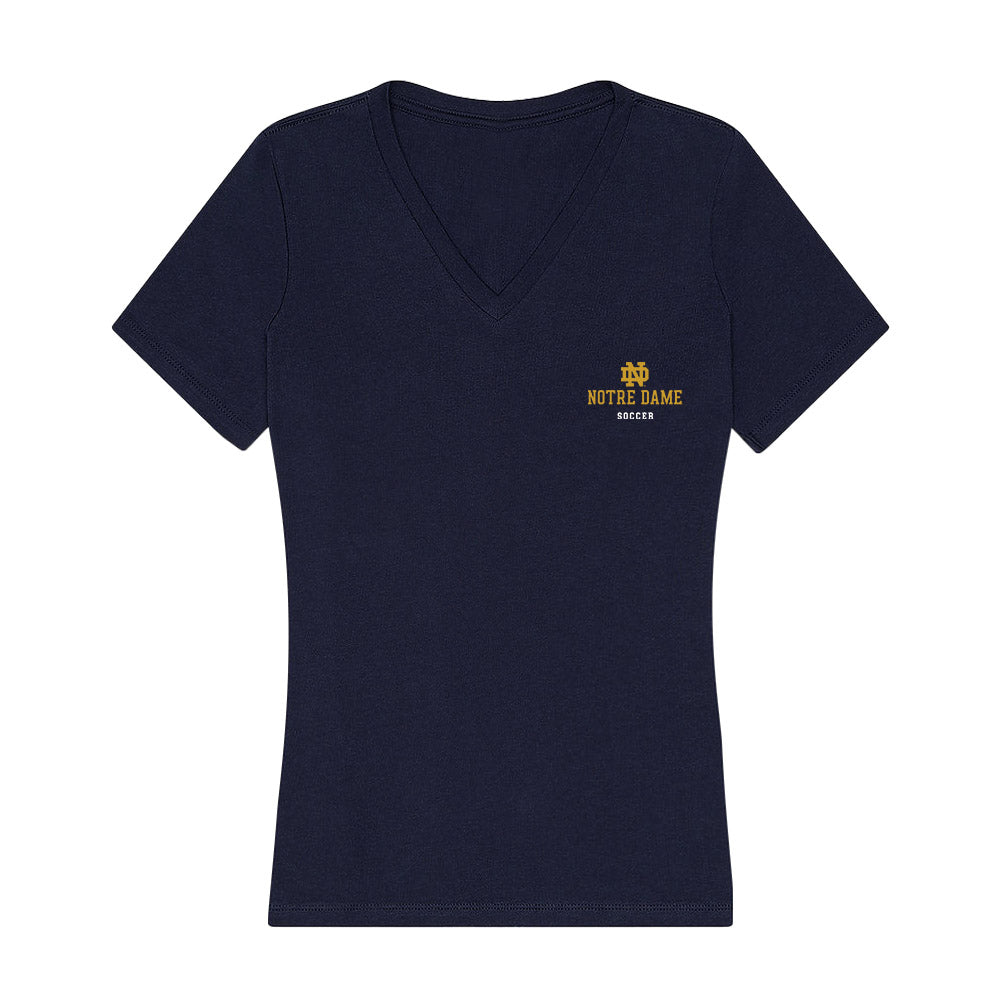 Notre Dame - NCAA Men's Soccer : Vlad Walent - Women's V-Neck T-Shirt-0