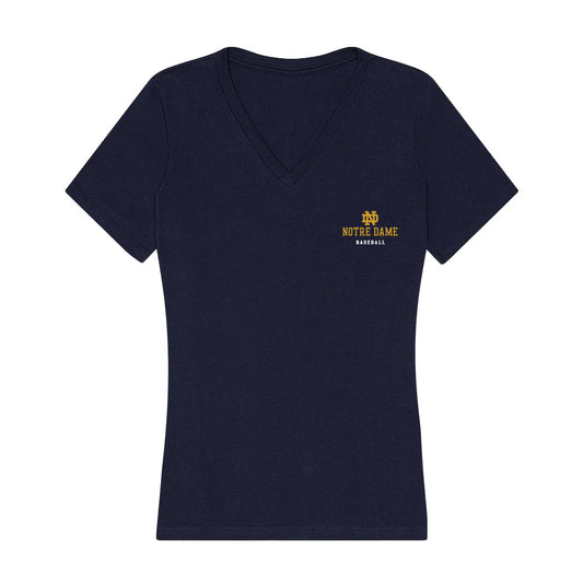Notre Dame - NCAA Baseball : Mark Quatrani - Women's V-Neck T-Shirt-0