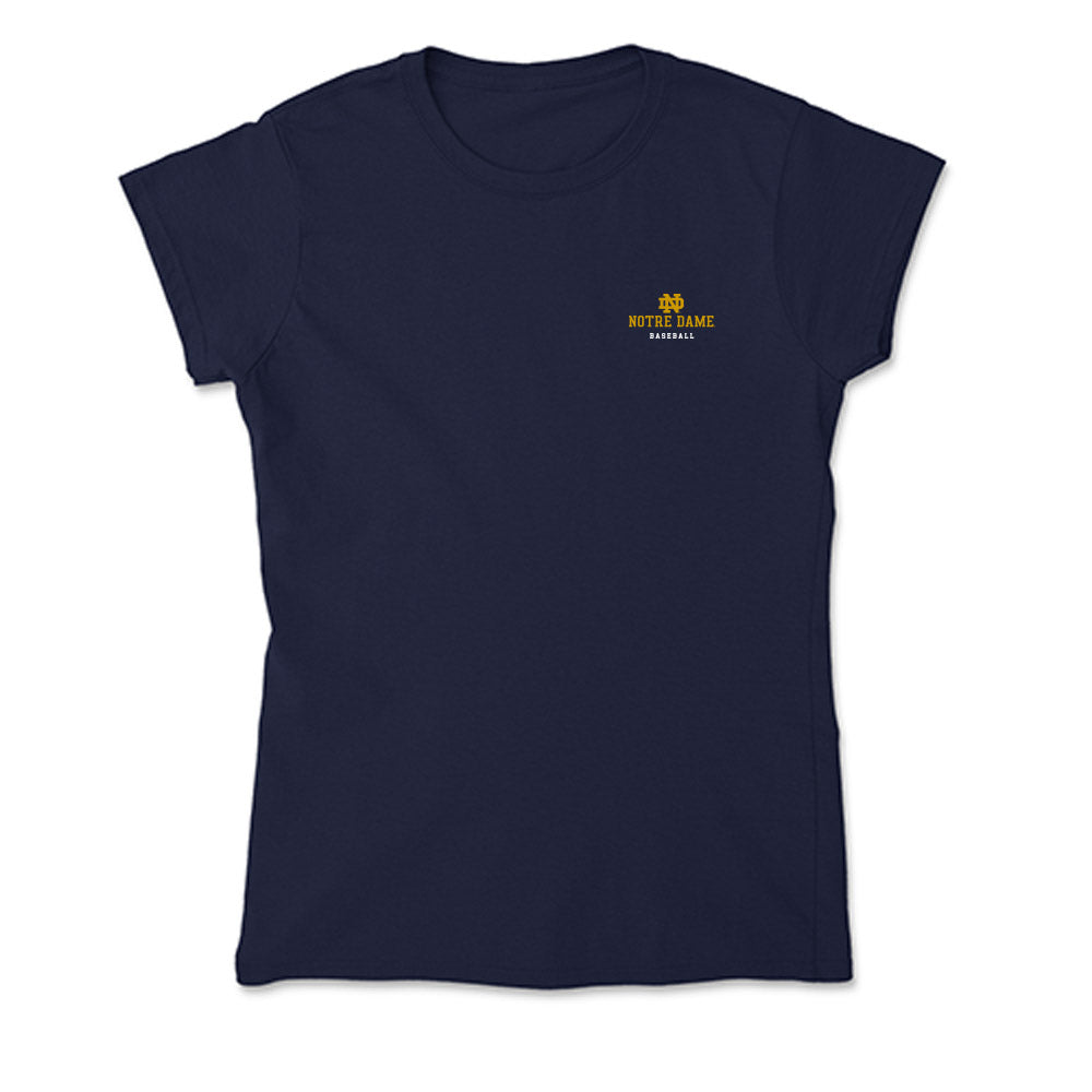 Notre Dame - NCAA Baseball : Caleb Ricks - Soft Style Women’s T-Shirt-0