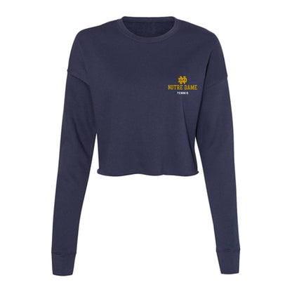 Notre Dame - NCAA Women's Tennis : Gabriella Rawles - Women's Cropped Crew Fleece-0