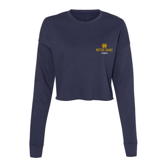 Notre Dame - NCAA Women's Tennis : Gabriella Rawles - Women's Cropped Crew Fleece-0