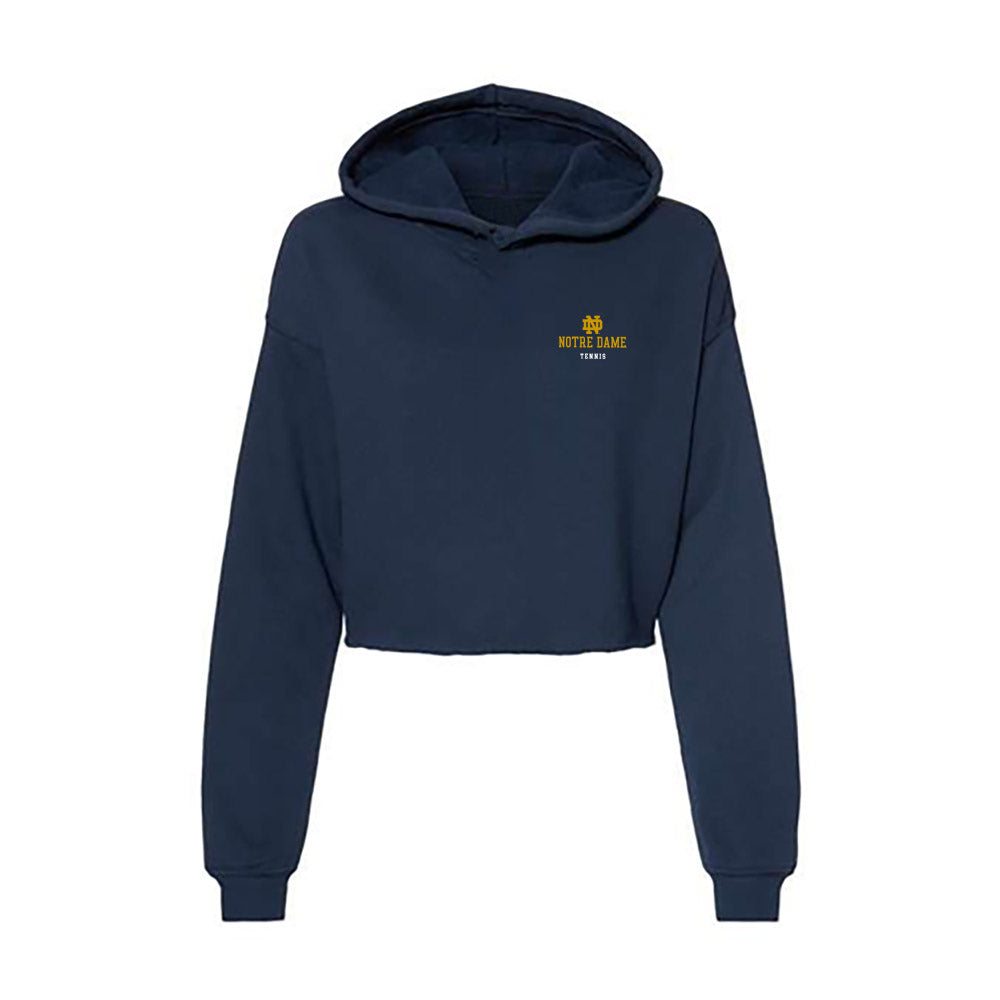 Notre Dame - NCAA Women's Tennis : Gabriella Rawles - Women's Crop Fleece Hoodie-0