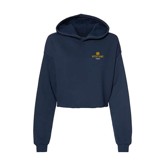 Notre Dame - NCAA Women's Tennis : Gabriella Rawles - Women's Crop Fleece Hoodie-0