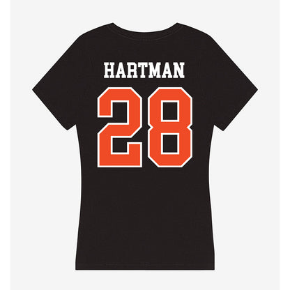 Virginia - NCAA Baseball : Lucas Hartman - Women's V-Neck T-Shirt-1
