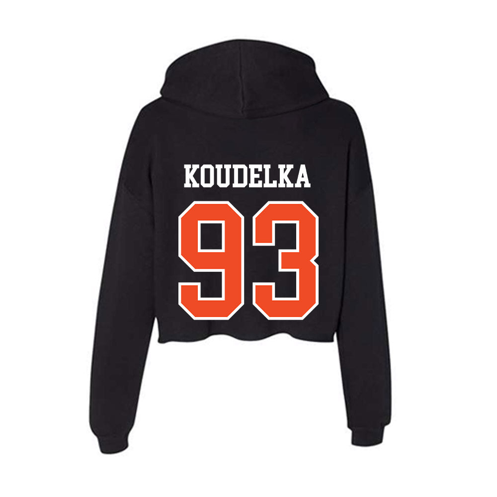 Virginia - NCAA Football : Billy Koudelka - Women's Crop Fleece Hooded Sweatshirt-1