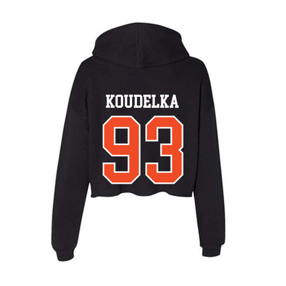 Virginia - NCAA Football : Billy Koudelka - Women's Crop Fleece Hooded Sweatshirt-1