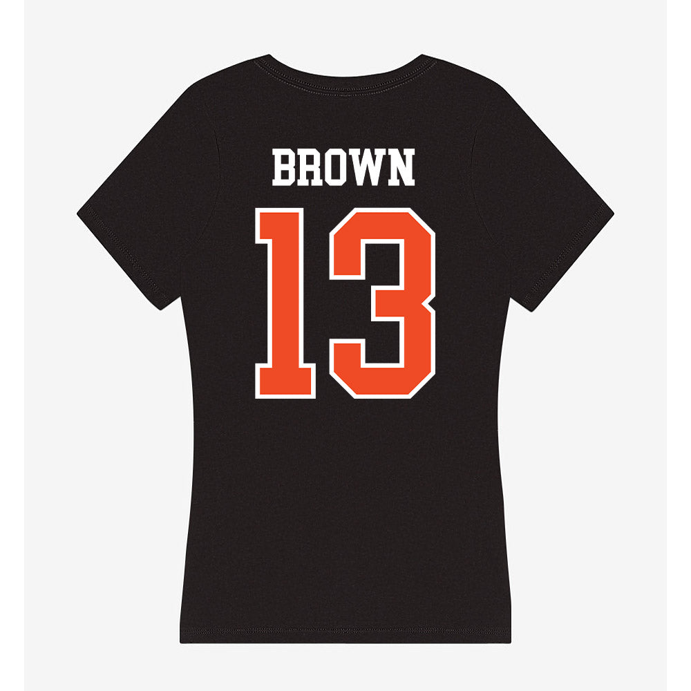 Virginia - NCAA Football : Myles Brown - Women's V-Neck T-Shirt-1