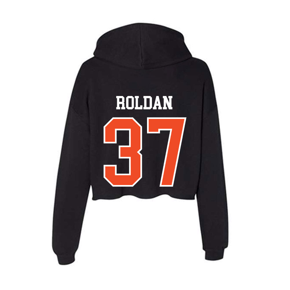 Virginia - NCAA Baseball : Tommy Roldan - Women's Crop Fleece Hoodie-1