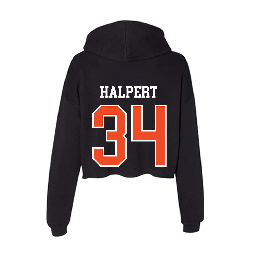 Virginia - NCAA Men's Lacrosse : Charlie Halpert - Women's Crop Fleece Hoodie-1
