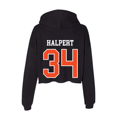 Virginia - NCAA Men's Lacrosse : Charlie Halpert - Women's Crop Fleece Hoodie-1