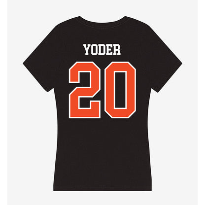 Virginia - NCAA Baseball : Noah Yoder - Women's V-Neck T-Shirt-1