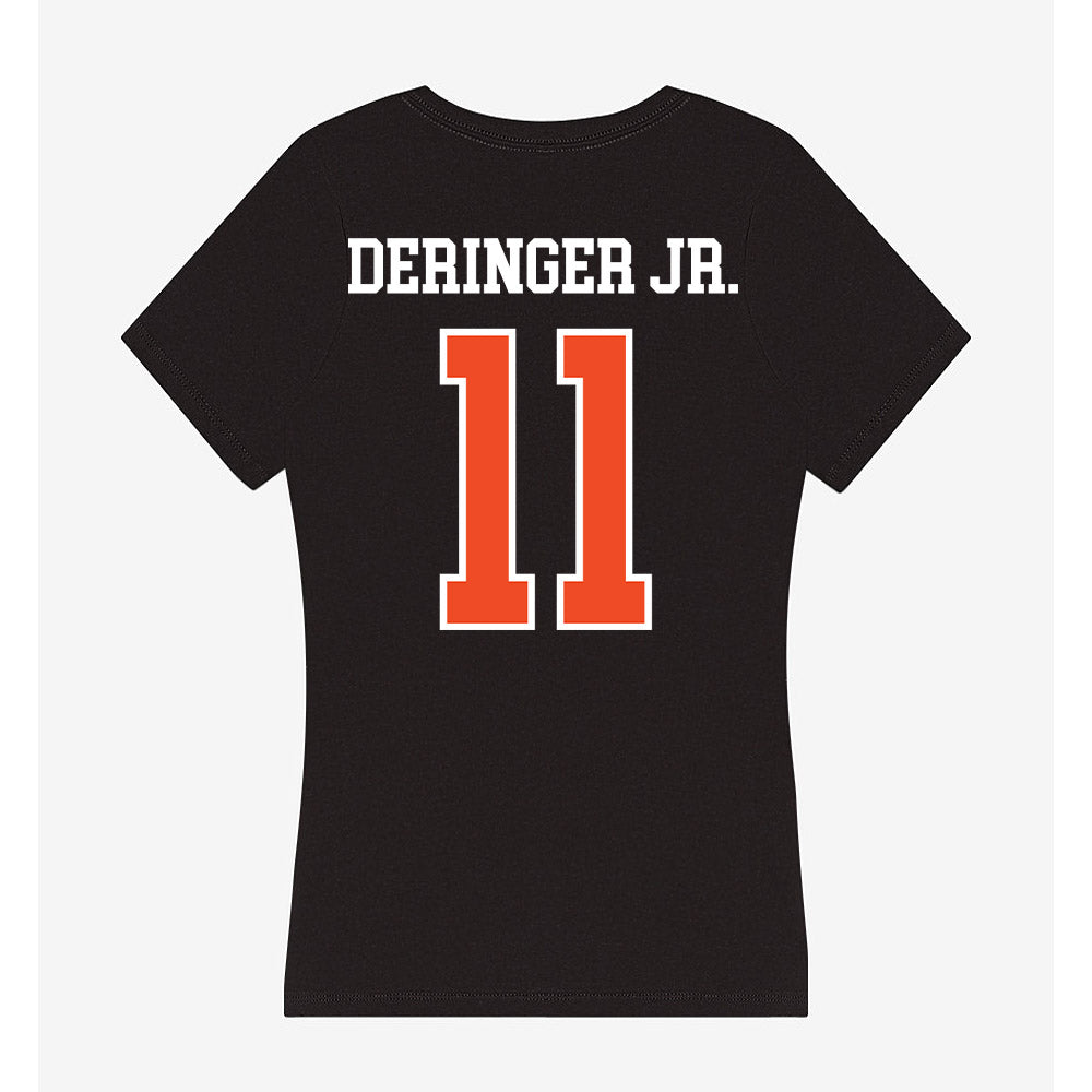 Virginia - NCAA Men's Lacrosse : James Deringer Jr. - Women's V-Neck T-Shirt-1