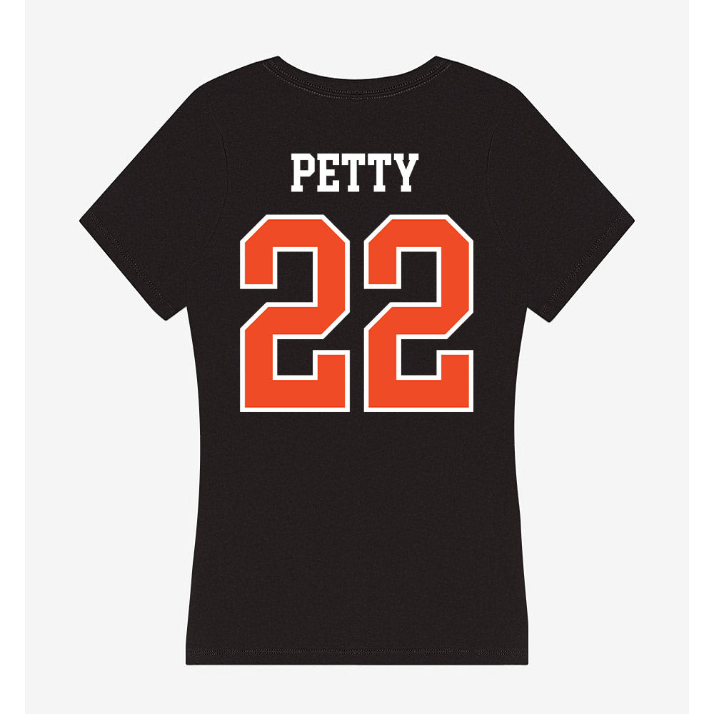 Virginia - NCAA Men's Lacrosse : Elijah Petty - Women's V-Neck T-Shirt-1
