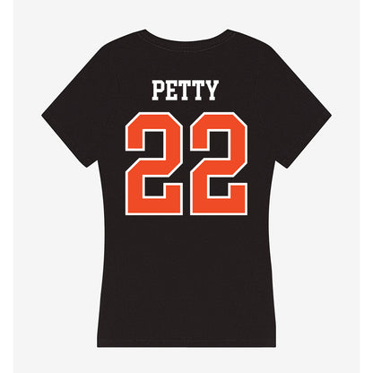 Virginia - NCAA Men's Lacrosse : Elijah Petty - Women's V-Neck T-Shirt-1