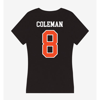 Virginia - NCAA Football : TyLyric Coleman - Women's V-Neck T-Shirt-1