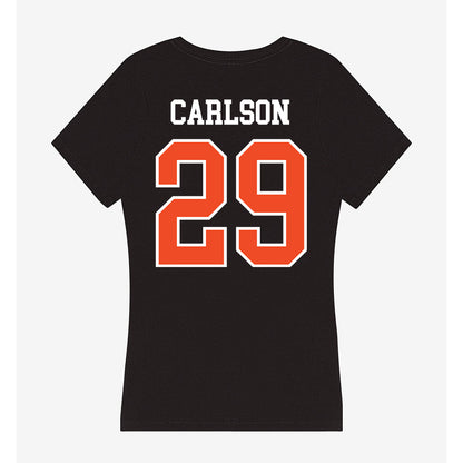 Virginia - NCAA Women's Soccer : Molly Carlson - Women's V-Neck T-Shirt-1