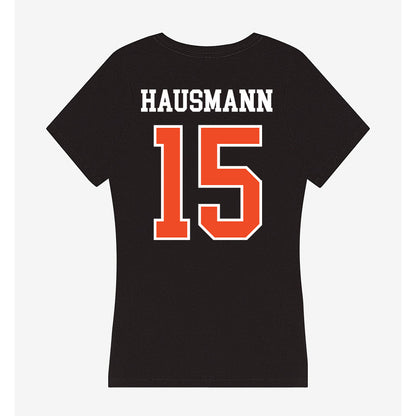 Virginia - NCAA Men's Lacrosse : Hudson Hausmann - Women's V-Neck T-Shirt-1
