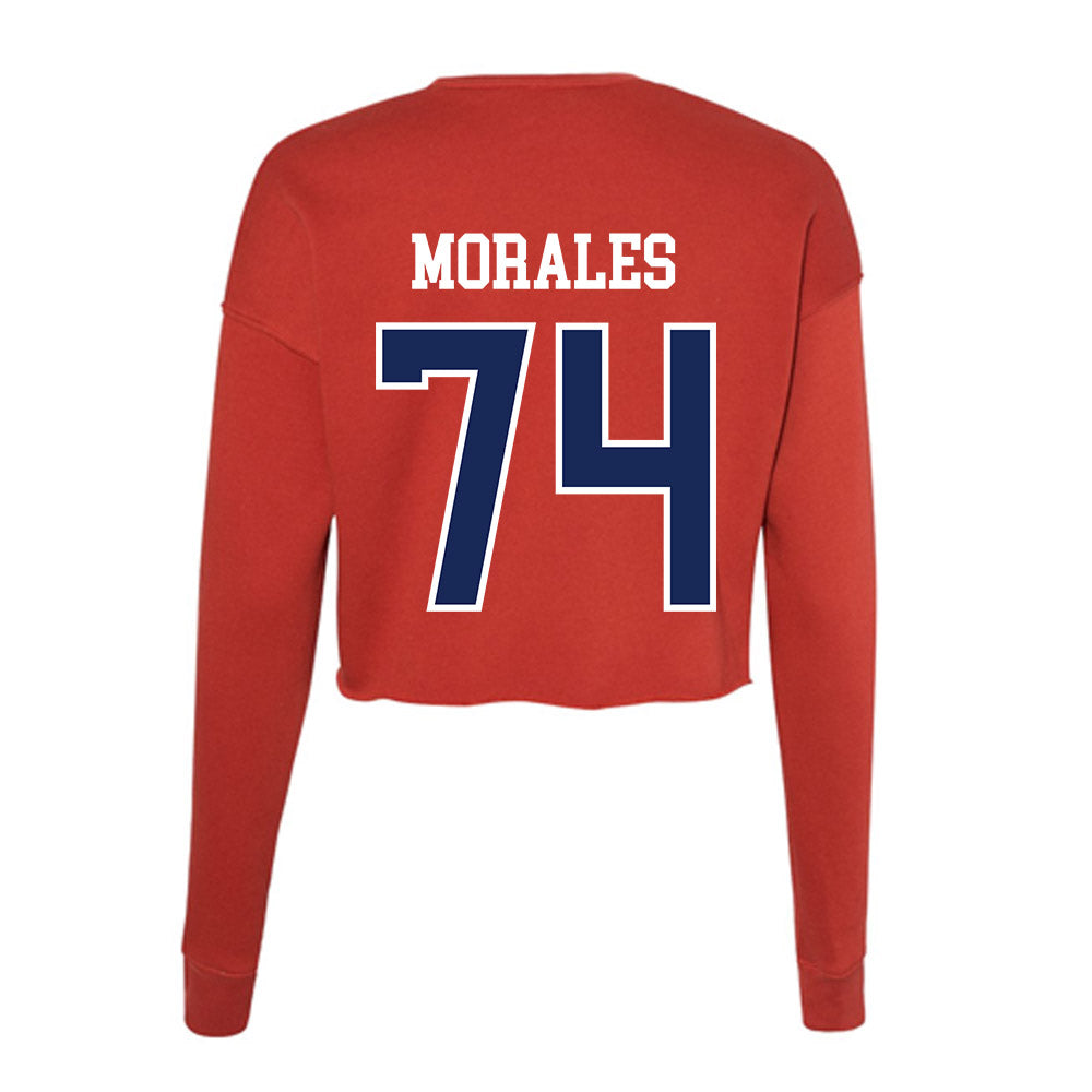 Arizona - NCAA Football : Justin Morales - Women's Cropped Crew Fleece-1
