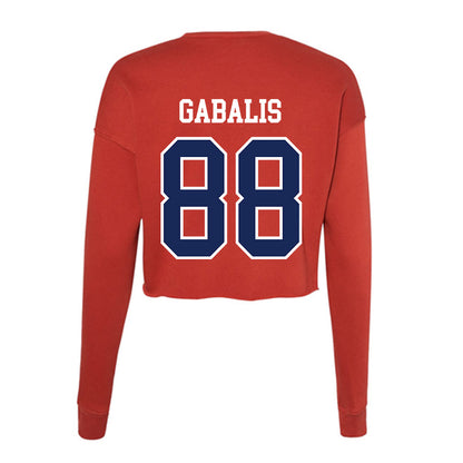 Arizona - NCAA Football : Henry Gabalis - Women's Cropped Crew Fleece-1