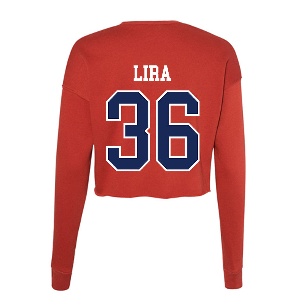 Arizona - NCAA Baseball : Tony Lira - Women's Cropped Crew Fleece-1