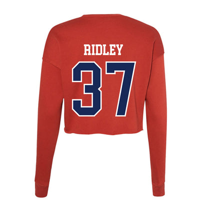 Arizona - NCAA Football : Chase Ridley - Women's Cropped Crew Fleece-1