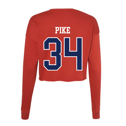 Arizona - NCAA Football : James Pike - Women's Cropped Crew Fleece-1