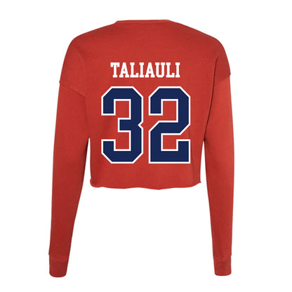Arizona - NCAA Football : Nela Taliauli - Women's Cropped Crew Fleece-1