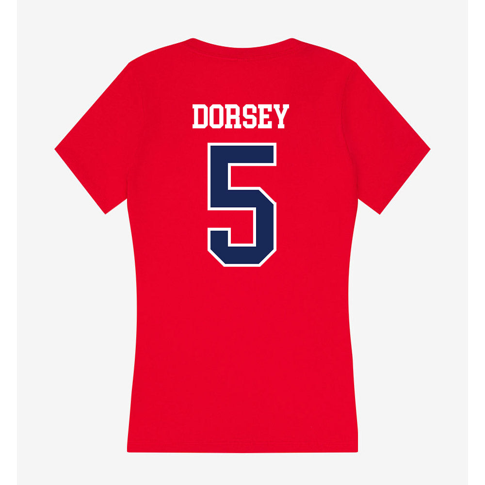 Arizona - NCAA Women's Soccer : Trinity Dorsey - Women's V-Neck T-Shirt-1