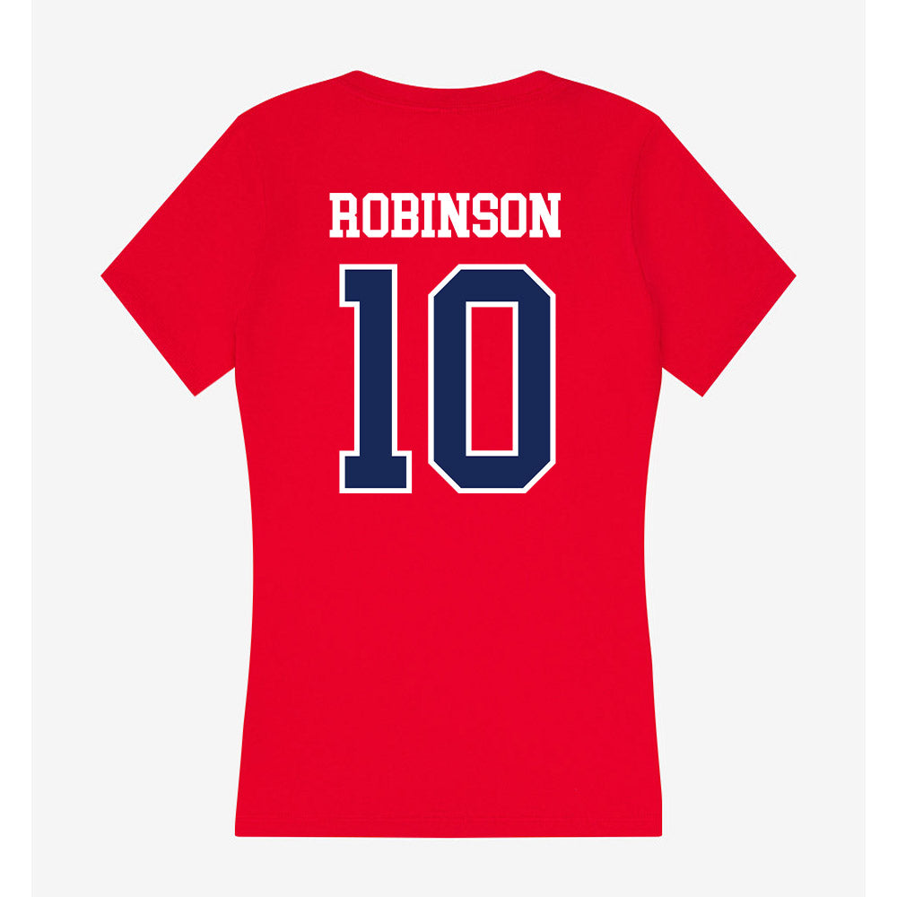 Arizona - NCAA Football : Myron Robinson - Women's V-Neck T-Shirt-1