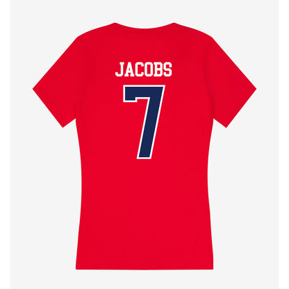 Arizona - NCAA Baseball : Andrew Jacobs - Women's V-Neck T-Shirt-1